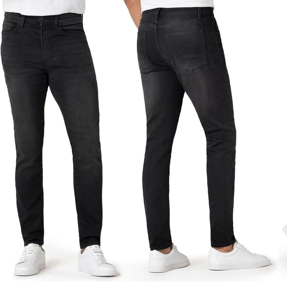 Swet Tailor Men’s Duo Slim Fit Pants in Denim Black 34 Waist
